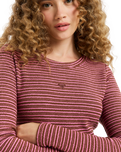 The Roxy Womens Spellbound Stripes Top in Tiramisu Spellbound Stripe