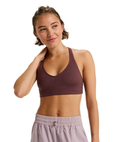 The Roxy Womens Heart Into It Sports Bra in Huckleberry