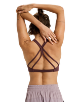 The Roxy Womens Heart Into It Sports Bra in Huckleberry