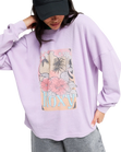 The Roxy Womens Eastside Sweatshirt in Crocus Petal