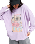 The Roxy Womens Eastside Sweatshirt in Crocus Petal