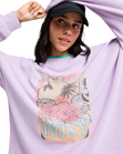 The Roxy Womens Eastside Sweatshirt in Crocus Petal