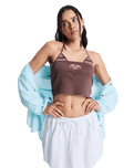 Sunset Drive Halter Vest in French Roast