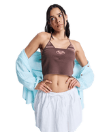 Sunset Drive Halter Vest in French Roast