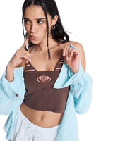 Sunset Drive Halter Vest in French Roast