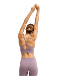 The Roxy Womens Rise & Vibe Crossed Bralette in Blackberry Wine