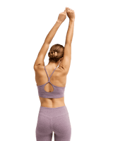 The Roxy Womens Rise & Vibe Crossed Bralette in Blackberry Wine
