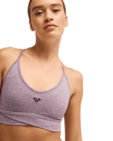 The Roxy Womens Rise & Vibe Crossed Bralette in Blackberry Wine