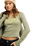 The Roxy Womens Candied Coastline Long Sleeve Top in Oil Green
