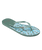 New Viva Printed Flip Flops in Oil Green