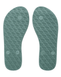 New Viva Printed Flip Flops in Oil Green