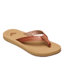 Porto Motif Flip Flops in Tan