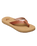 Porto Motif Flip Flops in Tan