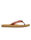 Porto Motif Flip Flops in Tan