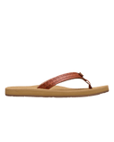 Porto Motif Flip Flops in Tan