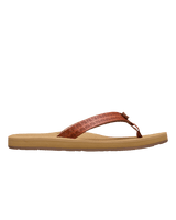 Porto Motif Flip Flops in Tan