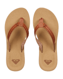 Porto Motif Flip Flops in Tan