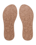 Porto Motif Flip Flops in Tan
