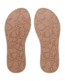 Porto Motif Flip Flops in Tan