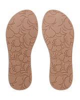 Porto Motif Flip Flops in Tan
