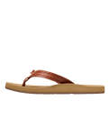Porto Motif Flip Flops in Tan