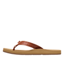 Porto Motif Flip Flops in Tan