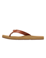 Porto Motif Flip Flops in Tan