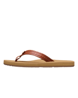Porto Motif Flip Flops in Tan