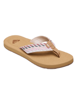 Porto Rope Flip Flops in Natural & Crazy Pink