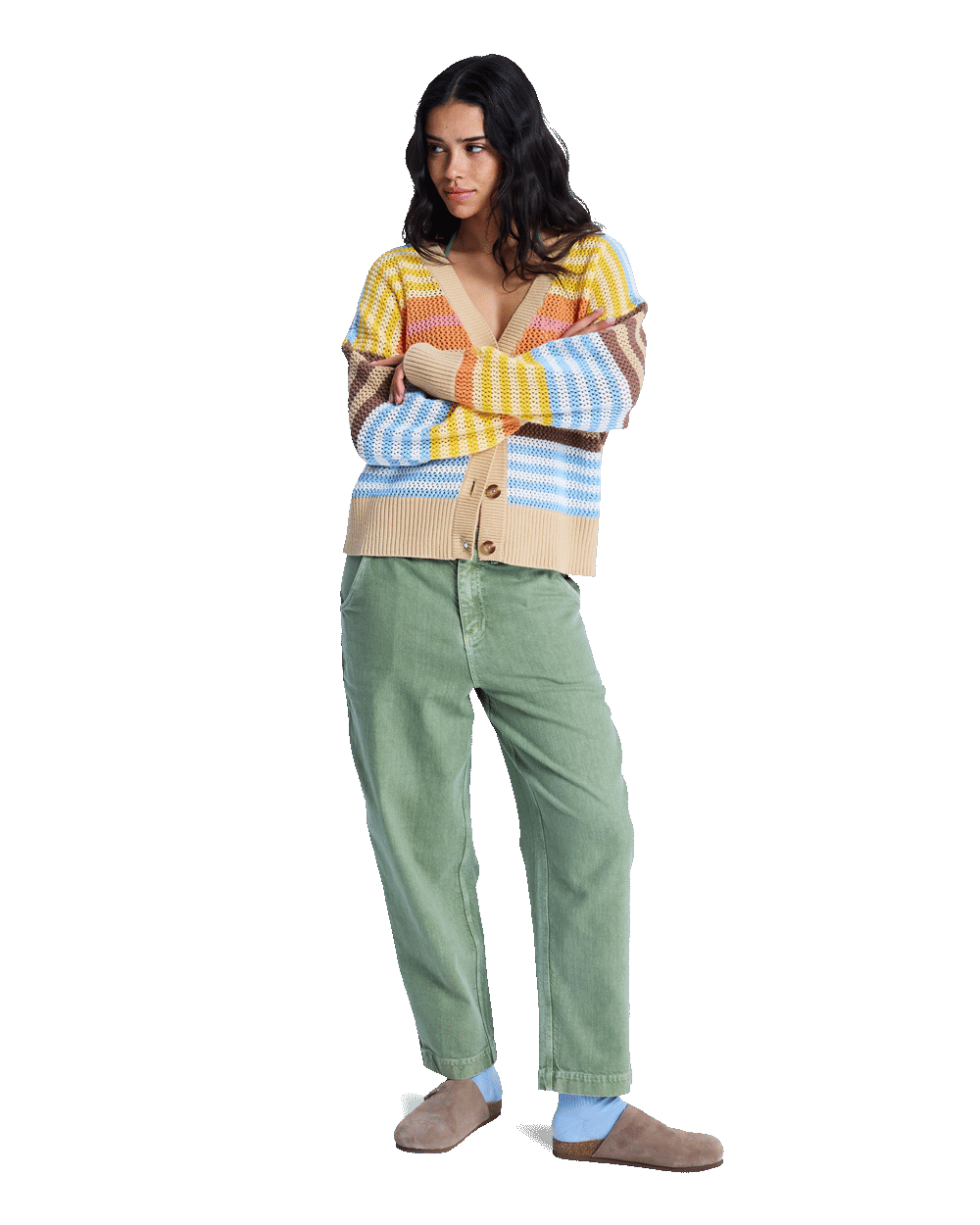 Break My Soul Trousers in Oil Green