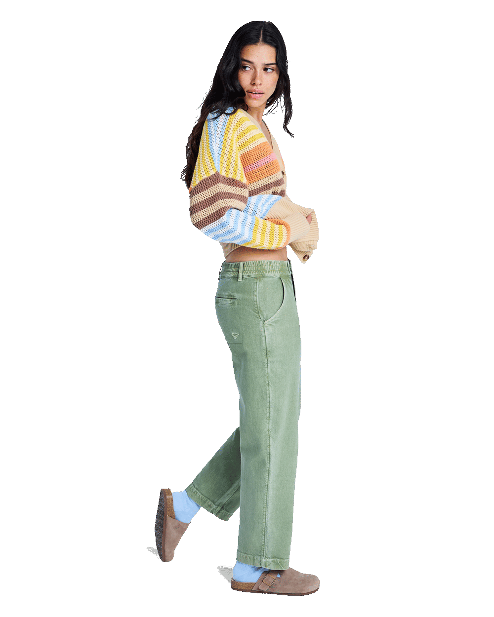 Break My Soul Trousers in Oil Green