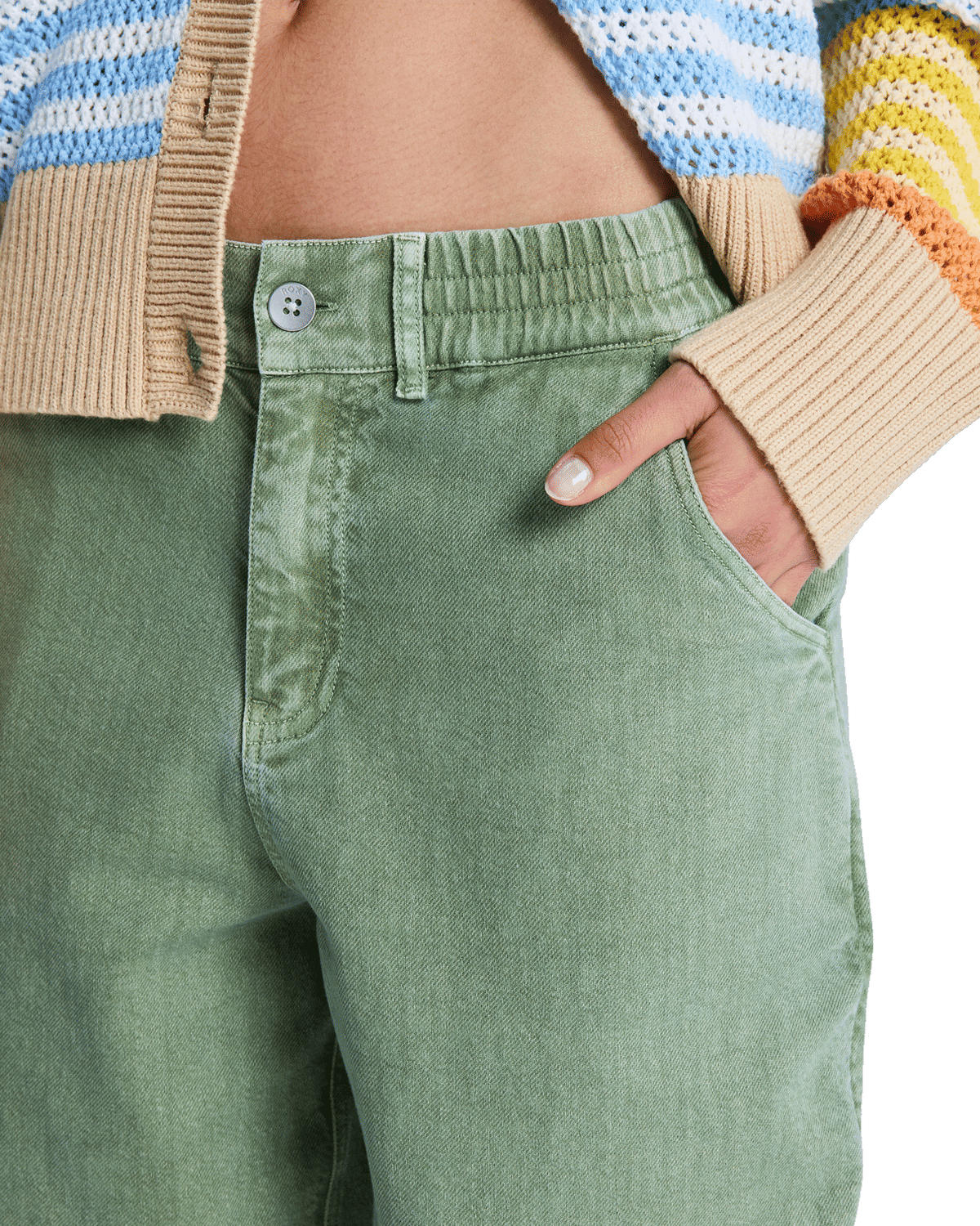 Break My Soul Trousers in Oil Green