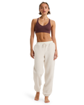 The Roxy Womens Waves Of Warmth Joggers in Whisper White