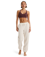 The Roxy Womens Waves Of Warmth Joggers in Whisper White