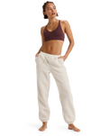 The Roxy Womens Waves Of Warmth Joggers in Whisper White