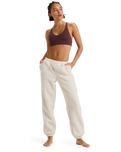 The Roxy Womens Waves Of Warmth Joggers in Whisper White