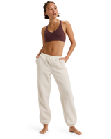 The Roxy Womens Waves Of Warmth Joggers in Whisper White