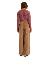 The Roxy Womens Surf On Cloud Corduroy Trousers in Woodsmoke