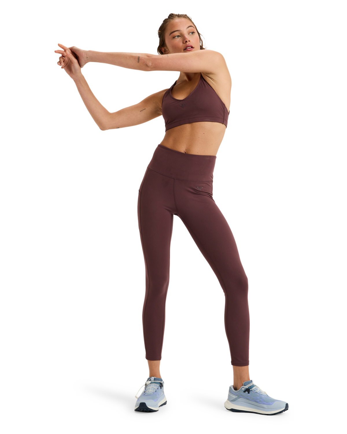 The Roxy Womens Heart Into It Leggings in Huckleberry