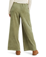 The Roxy Womens Lekeitio Knit Corduroy Trousers in Oil Green