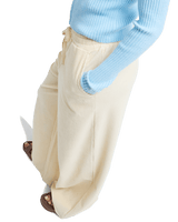 The Roxy Womens Lekeitio Knit Corduroy Trousers in Parchment