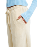 The Roxy Womens Lekeitio Knit Corduroy Trousers in Parchment