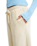 The Roxy Womens Lekeitio Knit Corduroy Trousers in Parchment