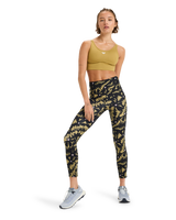 The Roxy Womens Heart Into It Ankle Sport Leggings in Anthracite Big Flowers