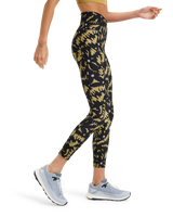 The Roxy Womens Heart Into It Ankle Sport Leggings in Anthracite Big Flowers