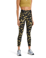 The Roxy Womens Heart Into It Ankle Sport Leggings in Anthracite Big Flowers