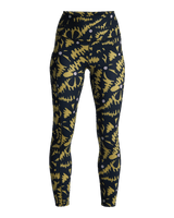 The Roxy Womens Heart Into It Ankle Sport Leggings in Anthracite Big Flowers