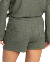 The Roxy Womens Saturdaze Cosy Shorts in Agave Green