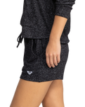 The Roxy Womens Saturdaze Cosy Shorts in Anthracite