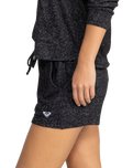 The Roxy Womens Saturdaze Cosy Shorts in Anthracite